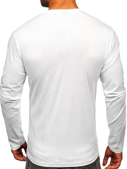 Bolf Herren Longsleeve mit Motiv Weiß  146740