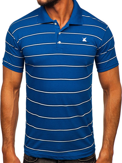 Bolf Herren Polohemd Kurzarm Blau  14954