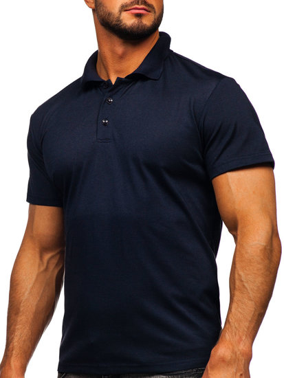 Bolf Herren Polohemd Kurzarm Dunkelblau  8T80