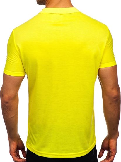 Bolf Herren Polohemd Kurzarm Gelb-Neon GD02