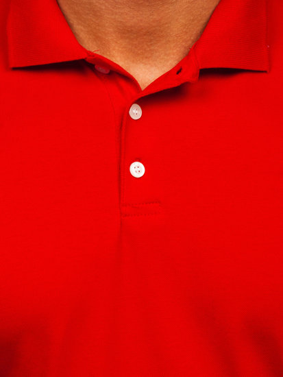 Bolf Herren Polohemd Kurzarm Rot  0002