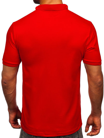 Bolf Herren Polohemd Kurzarm Rot  0002