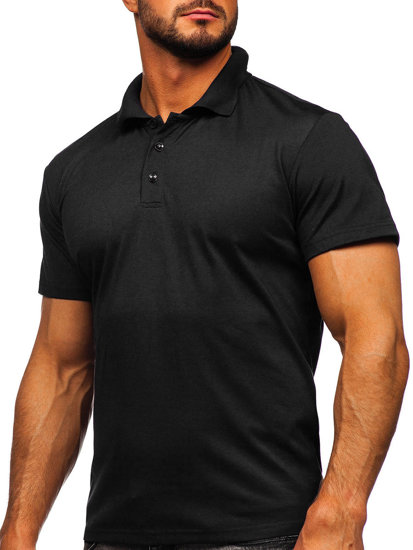 Bolf Herren Polohemd Kurzarm Schwarz  8T80