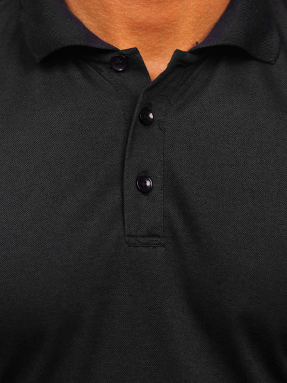 Bolf Herren Polohemd Kurzarm Schwarz  8T80