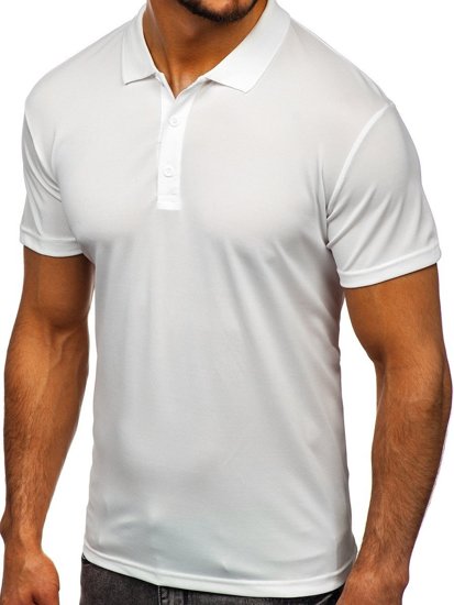 Bolf Herren Poloshirt Weiß  HS2005