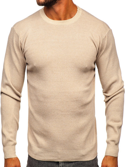 Bolf Herren Pullover Basic Beige  S8502