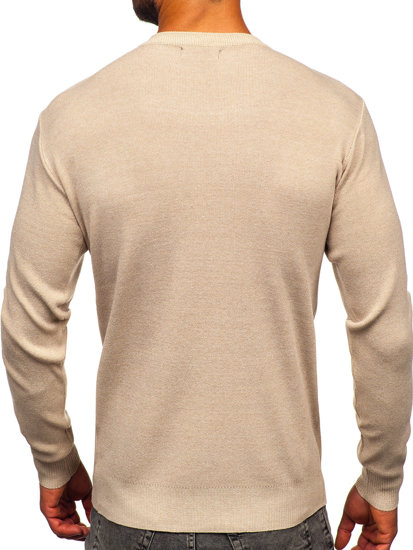 Bolf Herren Pullover Basic Beige  S8502