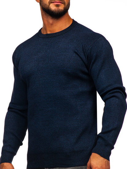 Bolf Herren Pullover Basic Dunkalblau S8502