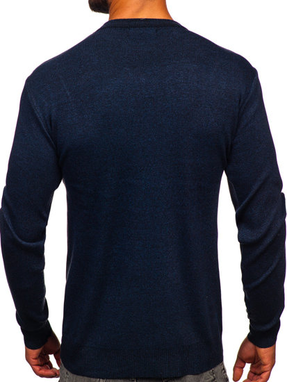 Bolf Herren Pullover Basic Dunkalblau S8502