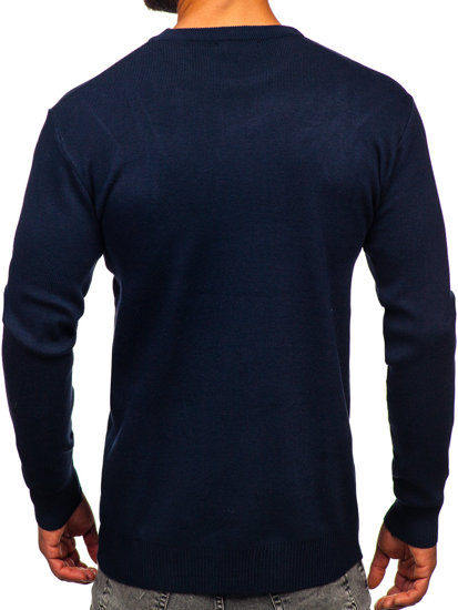 Bolf Herren Pullover Basic Dunkalblau S8506