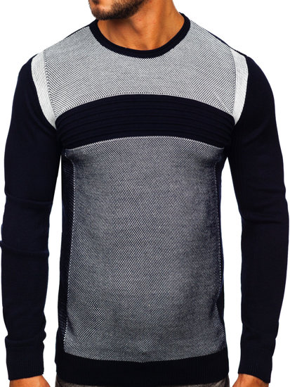 Bolf Herren Pullover Dunkelblau  1020