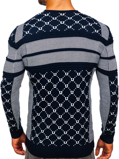 Bolf Herren Pullover Dunkelblau  1059