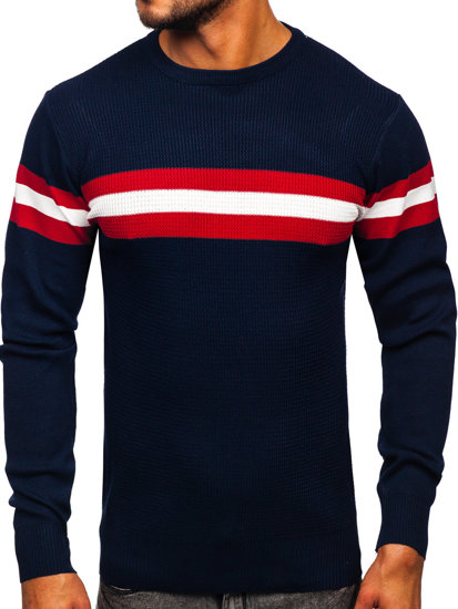 Bolf Herren Pullover Dunkelblau  H2113