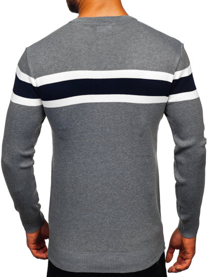 Bolf Herren Pullover Grau  H2108