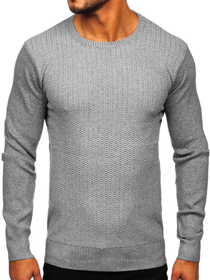 Bolf Herren Pullover Grau  S8523