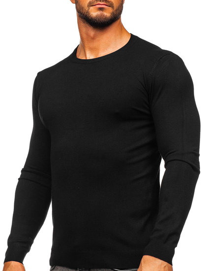 Bolf Herren Pullover Schwarz  MMB602