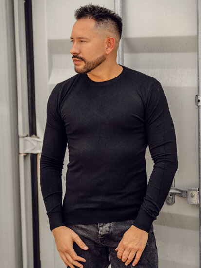 Bolf Herren Pullover Schwarz   MMB602A