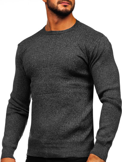 Bolf Herren Pullover Schwarz  S8309