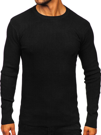 Bolf Herren Pullover Schwarz  S8750