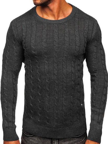 Bolf Herren Pullover Schwarzgrau  MM6021