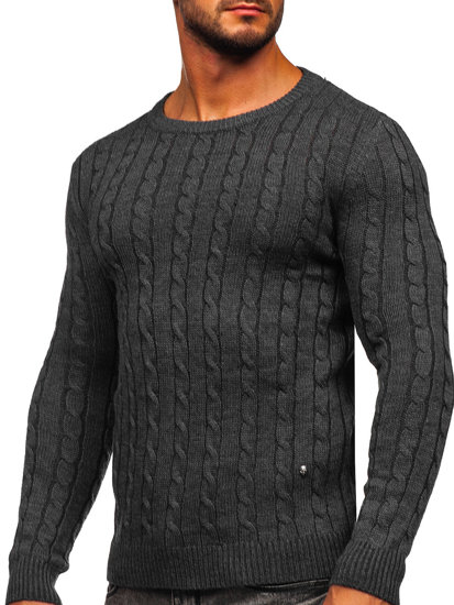 Bolf Herren Pullover Schwarzgrau  MM6021