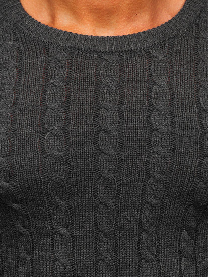 Bolf Herren Pullover Schwarzgrau  MM6021