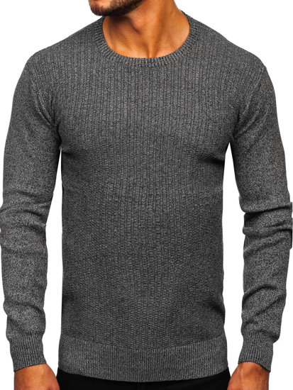 Bolf Herren Pullover Schwarzgrau  S8523