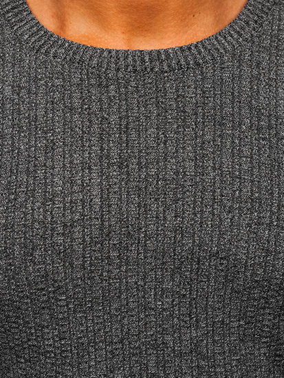 Bolf Herren Pullover Schwarzgrau  S8523