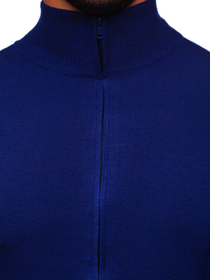 Bolf Herren Pullover mit Reißverschluss Indigo  MM6004