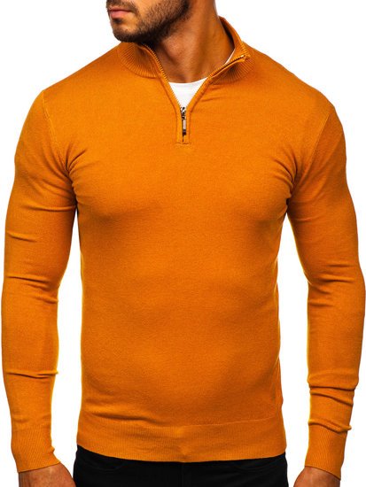 Bolf Herren Pullover mit Stehkragen Camel  YY08