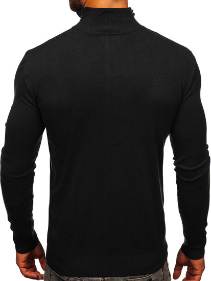 Bolf Herren Pullover mit Stehkragen Schwarz  MM6007