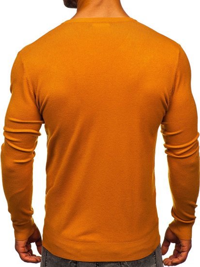 Bolf Herren Pullover mit V-Ausschnitt Camel  YY03