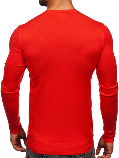 Bolf Herren Pullover mit V-Ausschnitt Orange  YY03