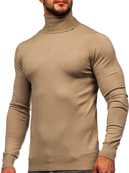 Bolf Herren Rollkragenpullover Basic Camel  W1-1728