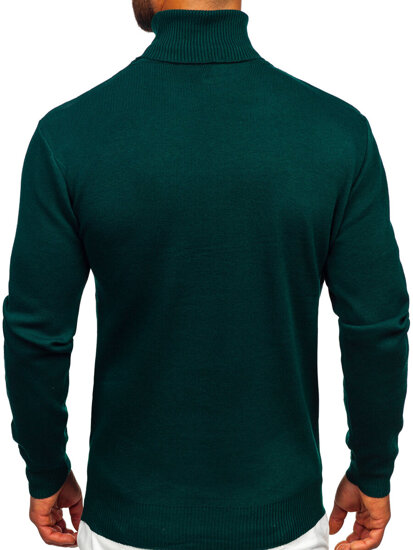 Bolf Herren Rollkragenpullover Basic Grün  S8517