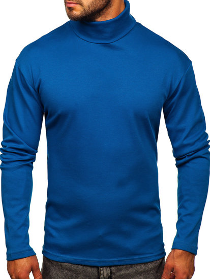 Bolf Herren Rollkragenpullover Basic Indigo  145347