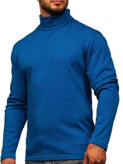 Bolf Herren Rollkragenpullover Basic Indigo  145347