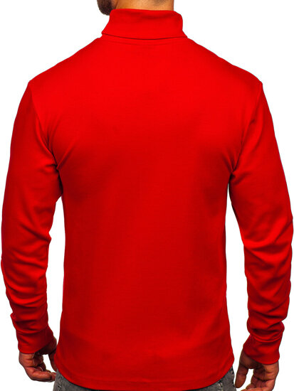 Bolf Herren Rollkragenpullover Basic Rot  145347-1