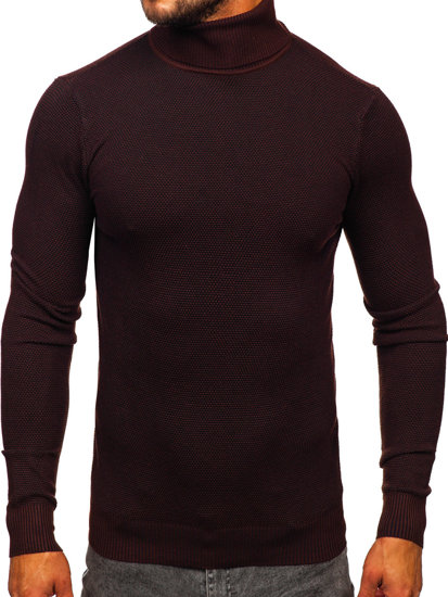 Bolf Herren Rollkragenpullover Braun  W2-20125