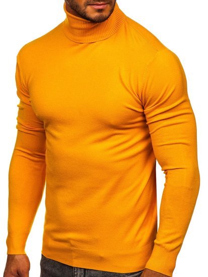 Bolf Herren Rollkragenpullover Gelb  YY02