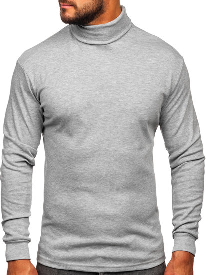 Bolf Herren Rollkragenpullover Grau  145347-1