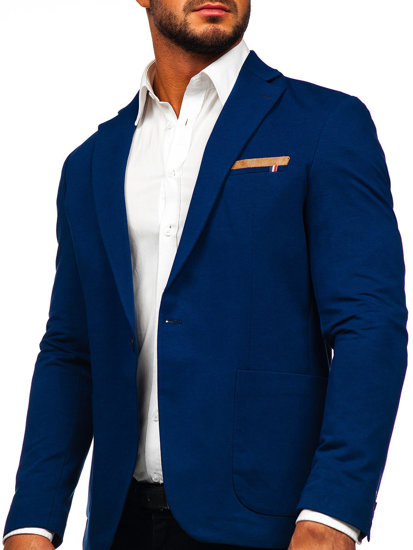 Bolf Herren Sakko Casual Blau  1652