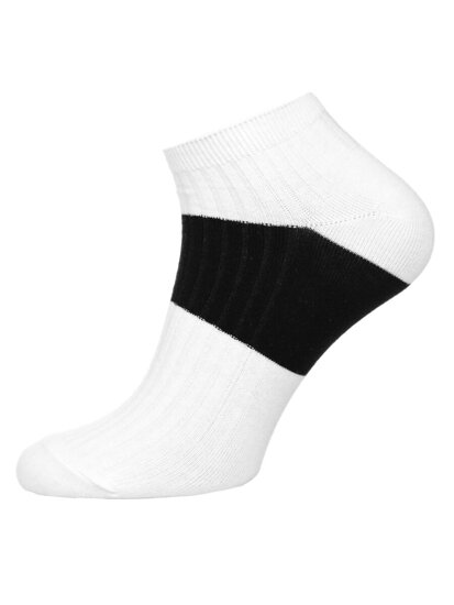 Bolf Herren Socken Weiß-Schwarz M082-5P 5 PACK