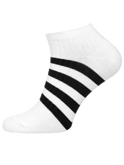 Bolf Herren Socken Weiß-Schwarz M082-5P 5 PACK