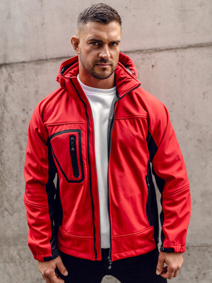 Bolf Herren Softshell Jacke Rot  T019A