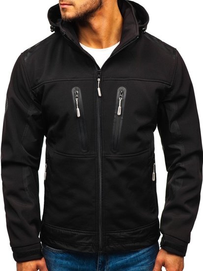 Bolf Herren Softshell Jacke Schwarz  A6603