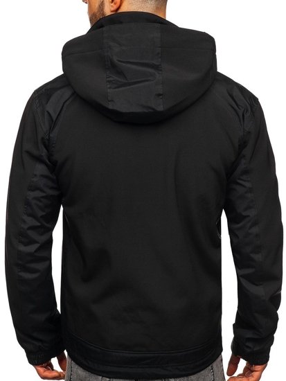 Bolf Herren Softshell Jacke Schwarz  P195