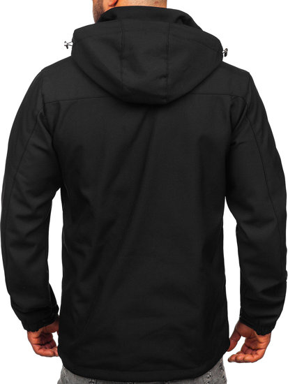 Bolf Herren Softshell Jacke Schwarz-Silber  WX086