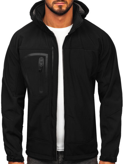 Bolf Herren Softshelljacke Schwarz  T019