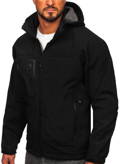 Bolf Herren Softshelljacke Schwarz  T019